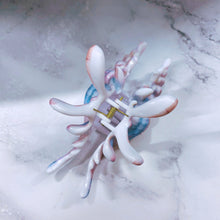 Load image into Gallery viewer, Velvet Claws Realistic Conch Shell Hair Claw in Mermaid Colors | Claw Clip in Velvet Travel Bag