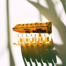 Load image into Gallery viewer, Velvet Claws Stick of Salted Butter Hair Claw | Yellow Claw Clip in Velvet Travel Bag