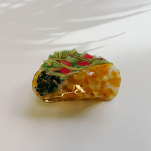 Load image into Gallery viewer, Velvet Claws Taco Fiesta Hair Clip | Claw Clip in Velvet Travel Bag