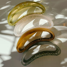 Load image into Gallery viewer, Velvet Claws The Bean Hair Claw in Smoke | Claw Clip in Velvet Travel Bag