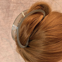 Load image into Gallery viewer, Velvet Claws The Bean Hair Claw in Smoke | Claw Clip in Velvet Travel Bag