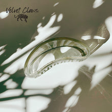 Load image into Gallery viewer, Velvet Claws The Bean Hair Claw in Smoke | Claw Clip in Velvet Travel Bag