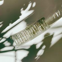 Load image into Gallery viewer, Velvet Claws The Bean Hair Claw in Smoke | Claw Clip in Velvet Travel Bag