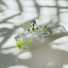 Load image into Gallery viewer, Velvet Claws The Crystal Hair Claw in Tropical Foil | Claw Clip in Velvet Travel Bag