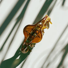 Load image into Gallery viewer, Velvet Claws The Octopus in Wood Look Hair Claw | Claw Clip in Velvet Travel Bag