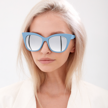 Load image into Gallery viewer, Venice Cateye - Blue - Silver - Prescription