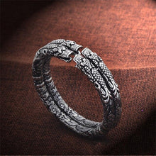 Load image into Gallery viewer, Four-Legendary-Dragon Bangle in Thai Silver - Ultimate Protection &amp; Prosperity