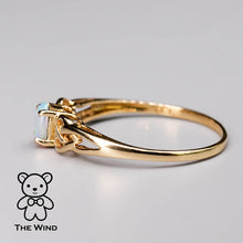 Load image into Gallery viewer, Vintage Inspired Australian Solid Opal Engagement Wedding Ring 14K Gold