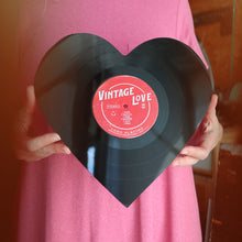 Load image into Gallery viewer, Vintage Vinyl Heart Art