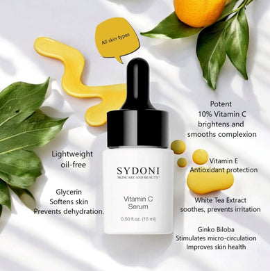 MOST LOVED! VITAMIN C SERUM with GINKO BILOBA EXTRACT AND GLYCERIN .5 FL. OZ.