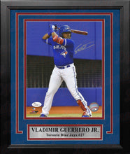 Load image into Gallery viewer, Vladimir Guerrero, Jr. At-Bat Toronto Blue Jays Autographed Framed Baseball Photo