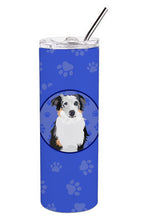 Load image into Gallery viewer, Australian Shepherd Blue Merle #1  Stainless Steel 20 oz Skinny Tumbler