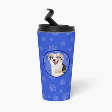 Load image into Gallery viewer, Australian Shepherd Blue Merle Puppy #1  Stainless Steel 16 oz  Tumbler