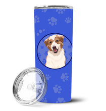 Load image into Gallery viewer, Australian Shepherd Red and White #1  Stainless Steel 20 oz Skinny Tumbler