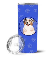 Load image into Gallery viewer, Australian Shepherd Red Merle Tricolor #2  Stainless Steel 20 oz Skinny Tumbler