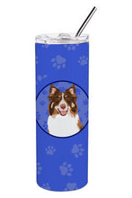 Load image into Gallery viewer, Australian Shepherd Red Tricolor #2  Stainless Steel 20 oz Skinny Tumbler