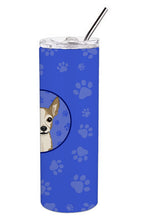 Load image into Gallery viewer, Chihuahua Silver and Tan  Stainless Steel 20 oz Skinny Tumbler