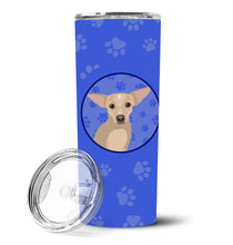 Load image into Gallery viewer, Chihuahua Silver  Stainless Steel 20 oz Skinny Tumbler