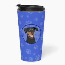 Load image into Gallery viewer, Doberman Pinscher Black and Rust Natural Ears #1  Stainless Steel 16 oz  Tumbler