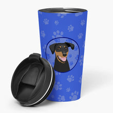 Load image into Gallery viewer, Doberman Pinscher Black and Rust Natural Ears #1  Stainless Steel 16 oz  Tumbler