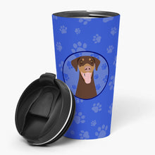 Load image into Gallery viewer, Doberman Pinscher Red and Rust Natural Ears #1  Stainless Steel 16 oz  Tumbler