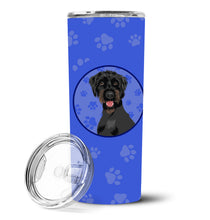 Load image into Gallery viewer, Doodle Black and Tan  Stainless Steel 20 oz Skinny Tumbler