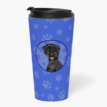 Load image into Gallery viewer, Doodle Black and Tan  Stainless Steel 16 oz  Tumbler