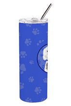 Load image into Gallery viewer, Doodle Silver and White #2  Stainless Steel 20 oz Skinny Tumbler