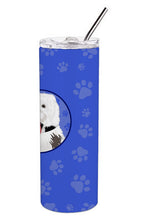 Load image into Gallery viewer, Doodle Silver and White #2  Stainless Steel 20 oz Skinny Tumbler