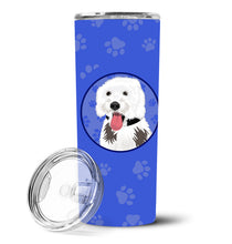 Load image into Gallery viewer, Doodle Silver and White #2  Stainless Steel 20 oz Skinny Tumbler