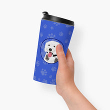 Load image into Gallery viewer, Doodle Silver and White #2  Stainless Steel 16 oz  Tumbler