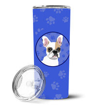 Load image into Gallery viewer, French Bulldog White #1  Stainless Steel 20 oz Skinny Tumbler