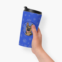 Load image into Gallery viewer, German Shepherd Red and Black  Stainless Steel 16 oz  Tumbler