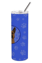 Load image into Gallery viewer, German Shepherd Black and Tan #2  Stainless Steel 20 oz Skinny Tumbler