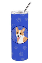 Load image into Gallery viewer, Pembroke Corgi Red and White  Stainless Steel 20 oz Skinny Tumbler