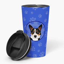 Load image into Gallery viewer, Pembroke Welsh Corgi Tricolor Black-Headed #1  Stainless Steel 16 oz  Tumbler