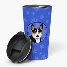 Load image into Gallery viewer, Pembroke Welsh Corgi Tricolor Black-Headed #2  Stainless Steel 16 oz  Tumbler