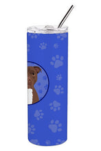 Load image into Gallery viewer, Pit Bull Chocolate  Stainless Steel 20 oz Skinny Tumbler
