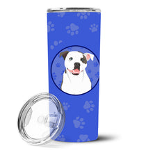 Load image into Gallery viewer, Pit Bull White #3  Stainless Steel 20 oz Skinny Tumbler