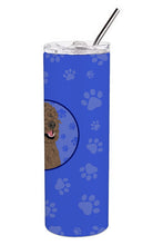 Load image into Gallery viewer, Poodle Standard Brown  Stainless Steel 20 oz Skinny Tumbler