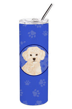 Load image into Gallery viewer, Poodle Toy Cream  Stainless Steel 20 oz Skinny Tumbler