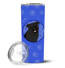 Load image into Gallery viewer, Pug Black #1  Stainless Steel 20 oz Skinny Tumbler