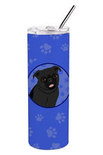 Load image into Gallery viewer, Pug Black #1  Stainless Steel 20 oz Skinny Tumbler
