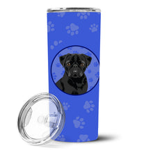 Load image into Gallery viewer, Pug Black #2  Stainless Steel 20 oz Skinny Tumbler