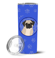 Load image into Gallery viewer, Pug Fawn #3  Stainless Steel 20 oz Skinny Tumbler