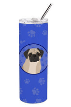 Load image into Gallery viewer, Pug Fawn #3  Stainless Steel 20 oz Skinny Tumbler