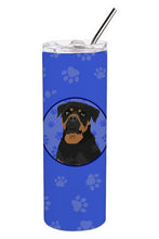 Load image into Gallery viewer, Rottweiler Black and Mahogany  Stainless Steel 20 oz Skinny Tumbler