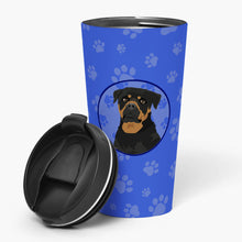 Load image into Gallery viewer, Rottweiler Black and Mahogany  Stainless Steel 16 oz  Tumbler