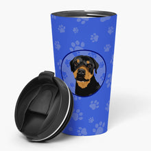 Load image into Gallery viewer, Rottweiler Black and Rust  Stainless Steel 16 oz  Tumbler