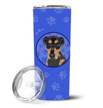 Load image into Gallery viewer, Rottweiler Black and Tan #2  Stainless Steel 20 oz Skinny Tumbler